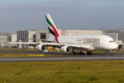 Emirates Airbus A380-842 (F-WWSO) at  Hamburg - Finkenwerder, Germany