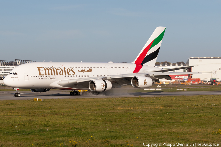 Emirates Airbus A380-842 (F-WWSO) | Photo 410853