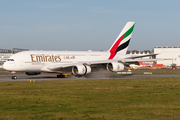 Emirates Airbus A380-842 (F-WWSO) at  Hamburg - Finkenwerder, Germany