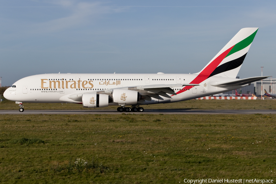 Emirates Airbus A380-842 (F-WWSO) | Photo 410905