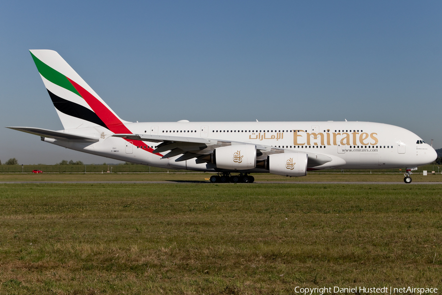 Emirates Airbus A380-842 (F-WWSO) | Photo 410911