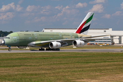 Emirates Airbus A380-842 (F-WWSS) at  Hamburg - Finkenwerder, Germany