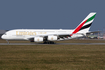 Emirates Airbus A380-842 (F-WWSS) at  Hamburg - Finkenwerder, Germany