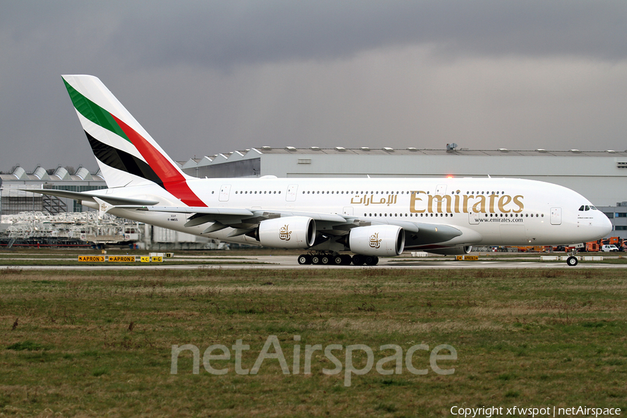 Emirates Airbus A380-842 (F-WWSS) | Photo 441124