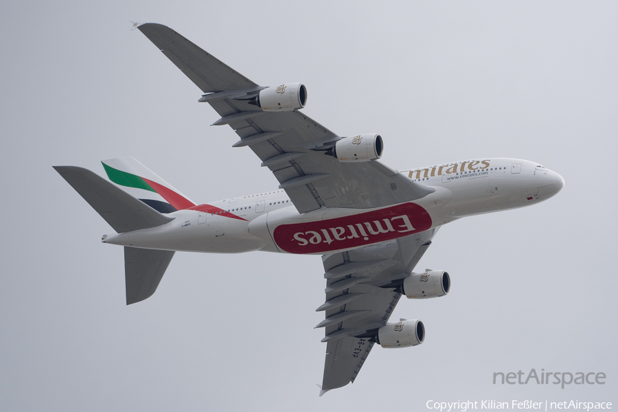Emirates Airbus A380-842 (F-WWSS) | Photo 443824