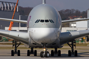 Qatar Airways Airbus A380-861 (F-WWST) at  Hamburg - Finkenwerder, Germany