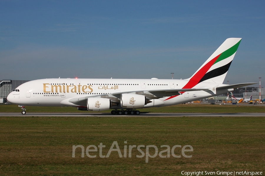 Emirates Airbus A380-842 (F-WWSU) | Photo 267878