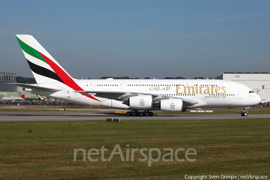 Emirates Airbus A380-842 (F-WWSU) | Photo 272488