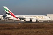 Emirates Airbus A380-861 (F-WWSX) at  Hamburg - Finkenwerder, Germany