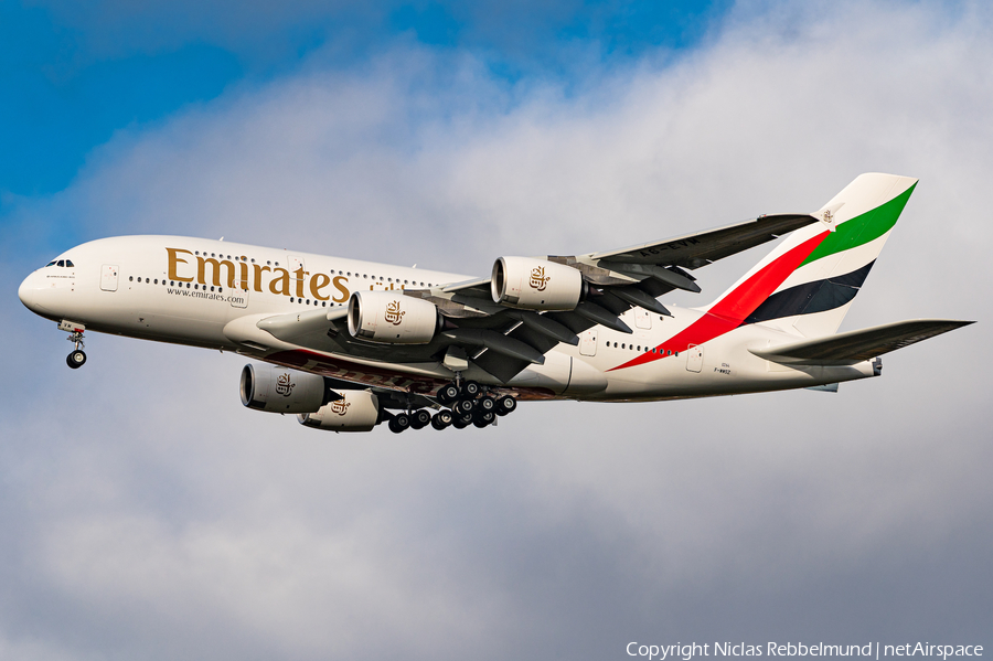 Emirates Airbus A380-842 (F-WWSZ) | Photo 411996