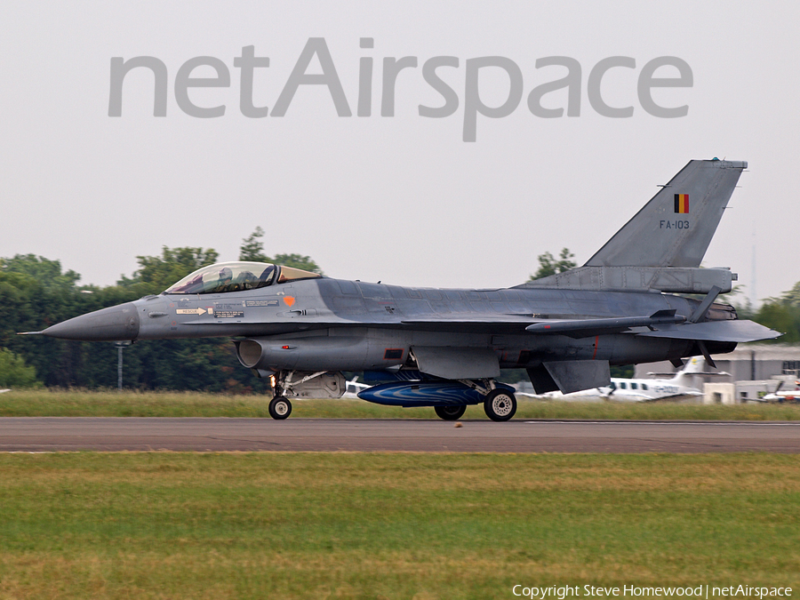 Belgian Air Force General Dynamics F-16AM Fighting Falcon (FA-103) | Photo 49716