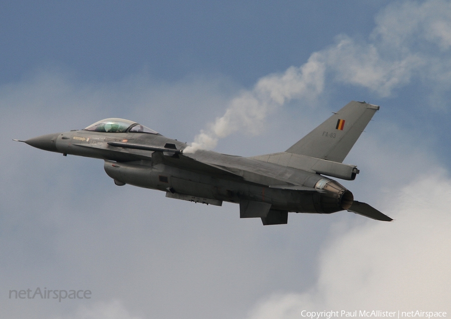 Belgian Air Force General Dynamics F-16AM Fighting Falcon (FA-83) | Photo 14480