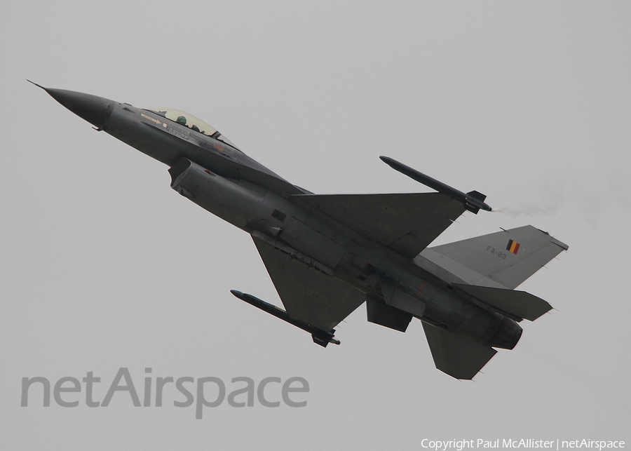 Belgian Air Force General Dynamics F-16AM Fighting Falcon (FA-83) | Photo 150838