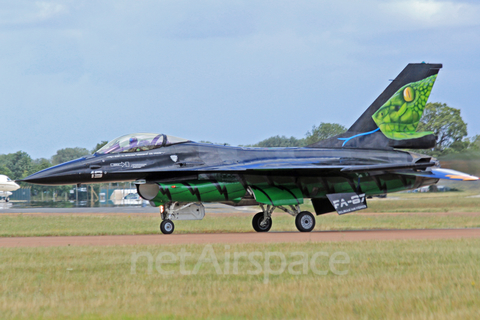 Belgian Air Force General Dynamics F-16AM Fighting Falcon (FA-87) at  RAF Fairford, United Kingdom