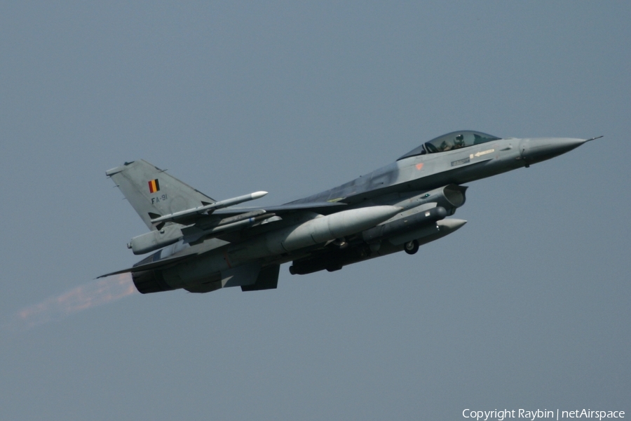 Belgian Air Force General Dynamics F-16AM Fighting Falcon (FA-91) | Photo 550929