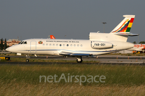 Bolivian Air Force (Fuerza Aerea Boliviana) Dassault Falcon 900EX (FAB-001) at  Lisbon - Portela, Portugal