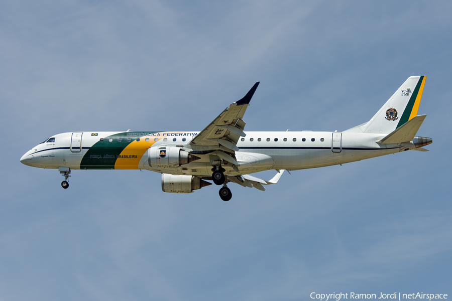 Brazilian Air Force (Forca Aerea Brasileira) Embraer VC-2 (ERJ-190AR) (FAB2591) | Photo 161992