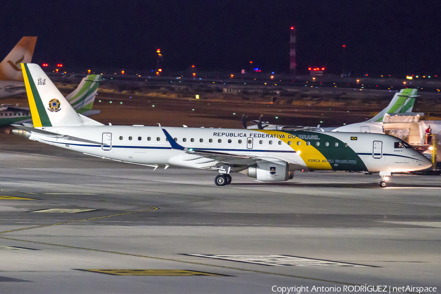 Brazilian Air Force (Forca Aerea Brasileira) Embraer VC-2 (ERJ-190AR) (FAB2591) | Photo 289953