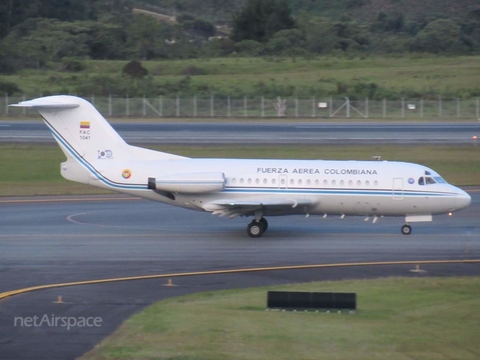 Colombian Air Force (Fuerza Aerea Colombiana) Fokker F28-3000 Fellowship (FAC1041) at  Medellin - Jose Maria Cordova International, Colombia