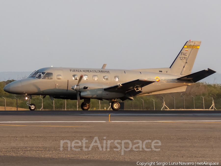 Colombian Air Force (Fuerza Aerea Colombiana) Embraer C-95A Bandeirante (FAC1271) | Photo 294029