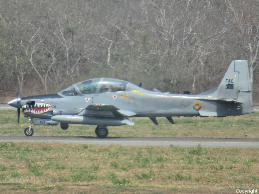 Colombian Air Force (Fuerza Aerea Colombiana) Embraer EMB-314 Super Tucano A-29B (FAC3121) | Photo 300777