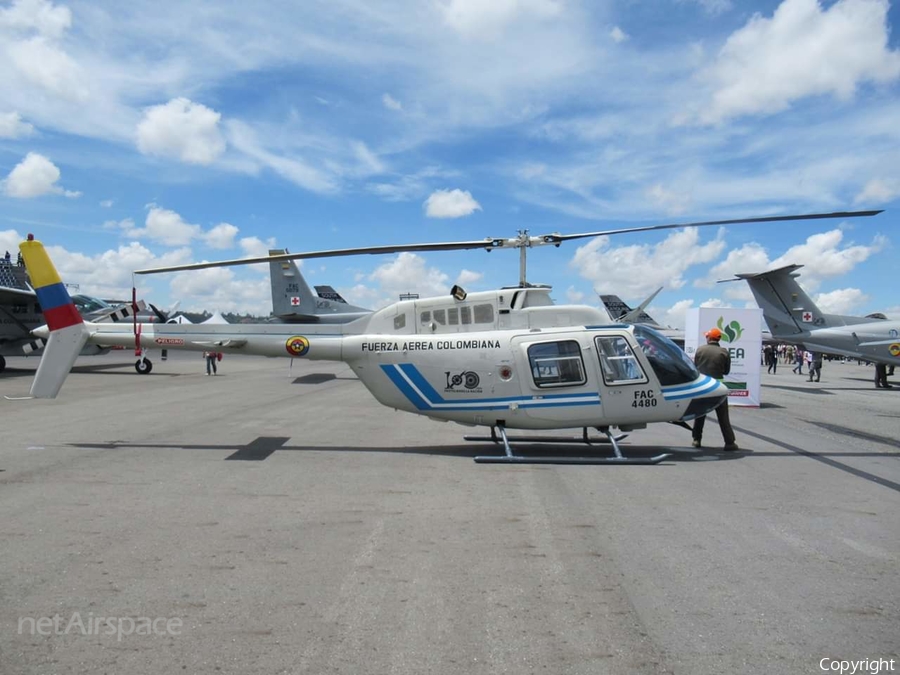 Colombian Air Force (Fuerza Aerea Colombiana) Bell 206B-3 JetRanger III (FAC4480) | Photo 350863
