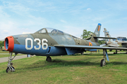 Belgian Air Force Republic F-84F Thunderstreak (FU-36) at  Krakow Rakowice-Czyzyny (closed) Polish Aviation Museum (open), Poland
