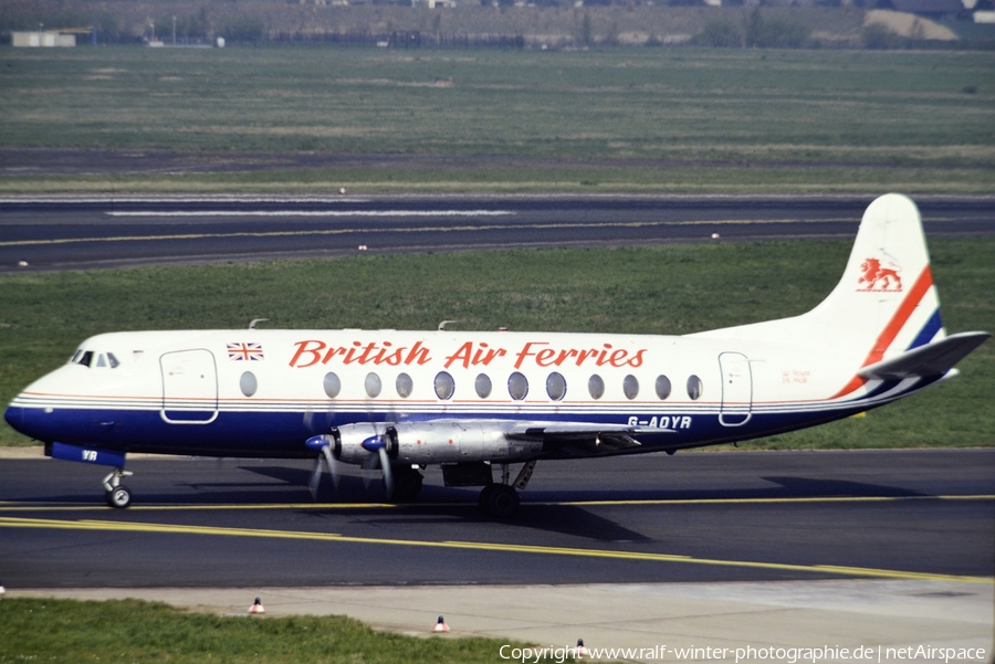 British Air Ferries - BAF Vickers Viscount 806 (G-AOYR) | Photo 459859
