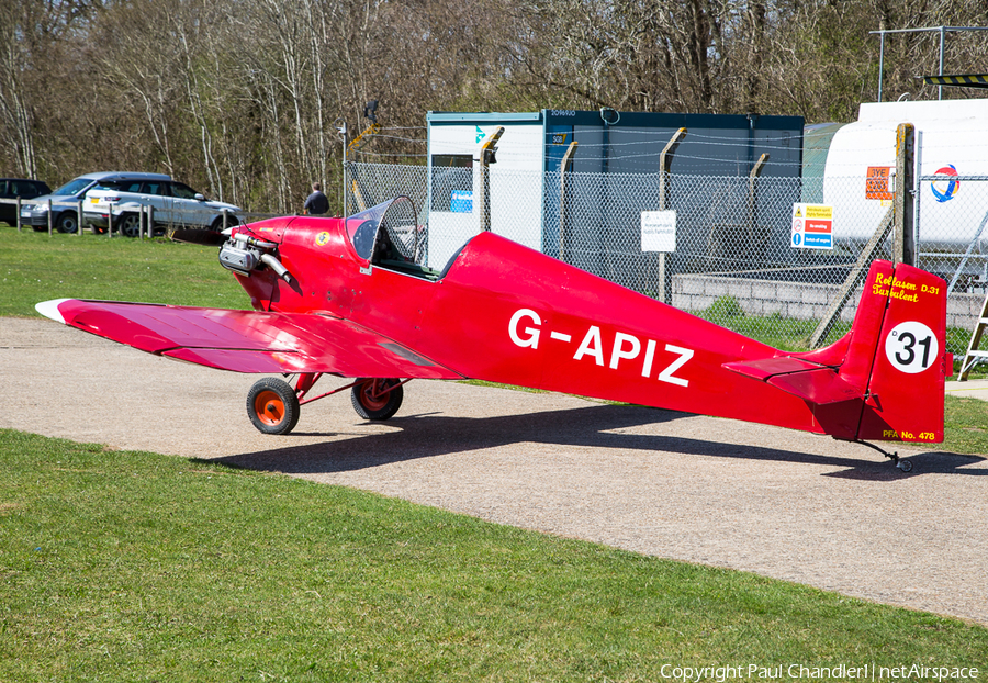 (Private) Rollason Druine D.31 Turbulent (G-APIZ) | Photo 73345