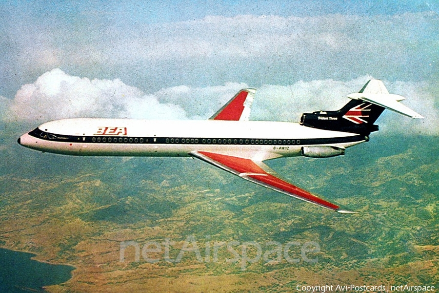 BEA -British European Airways Hawker Siddeley HS.121 Trident 3B (G-AWYZ) | Photo 69042