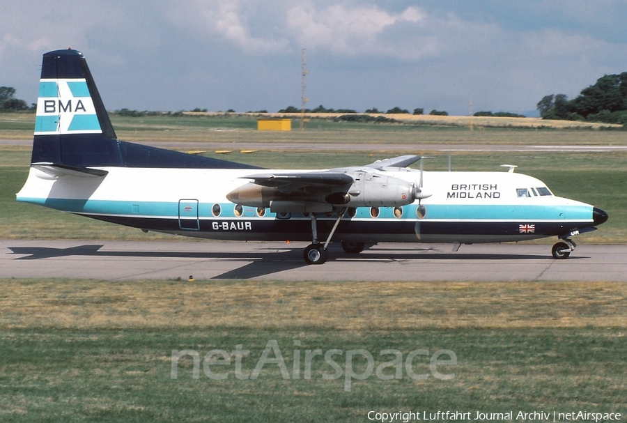 British Midland Airways - BMA Fokker F27-200 Friendship (G-BAUR) | Photo 398602