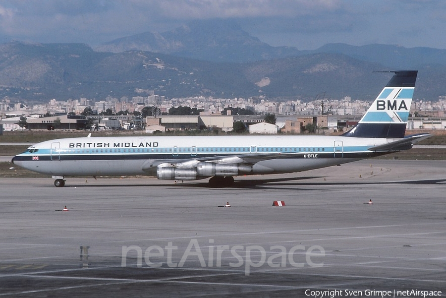 British Midland Airways - BMA Boeing 707-338C (G-BFLE) | Photo 360215
