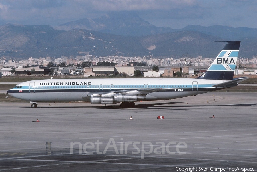 British Midland Airways - BMA Boeing 707-338C (G-BFLE) | Photo 360215