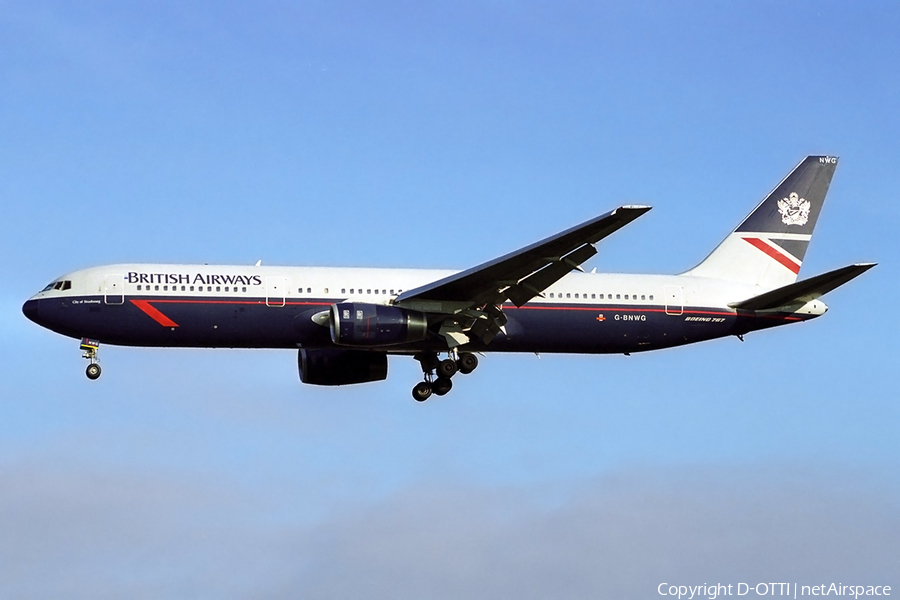 British Airways Boeing 767-336(ER) (G-BNWG) | Photo 288227