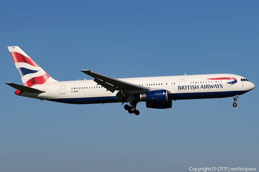 British Airways Boeing 767-336(ER) (G-BNWZ) | Photo 166712