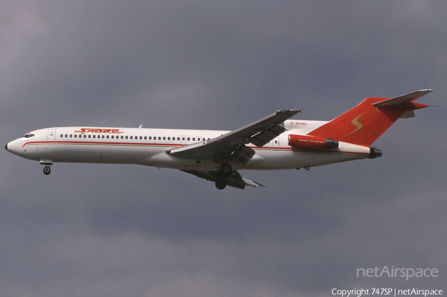 Sabre Airways Boeing 727-2D3(Adv) (G-BPND) | Photo 37828