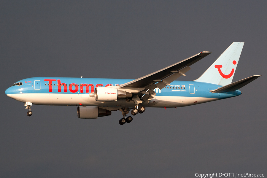 Thomsonfly Boeing 767-204(ER) (G-BRIF) | Photo 201240