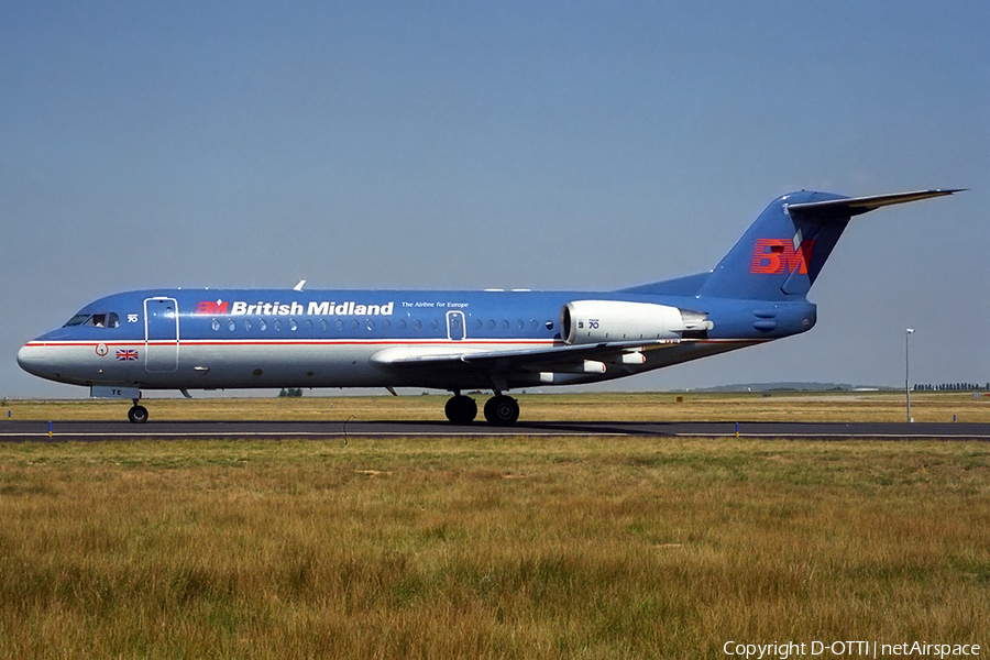 British Midland Airways - BMA Fokker 70 (G-BVTE) | Photo 272335