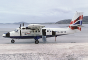 British Airways (Loganair) de Havilland Canada DHC-6-310 Twin Otter (G-BVVK) at  Barra - North Bay, United Kingdom