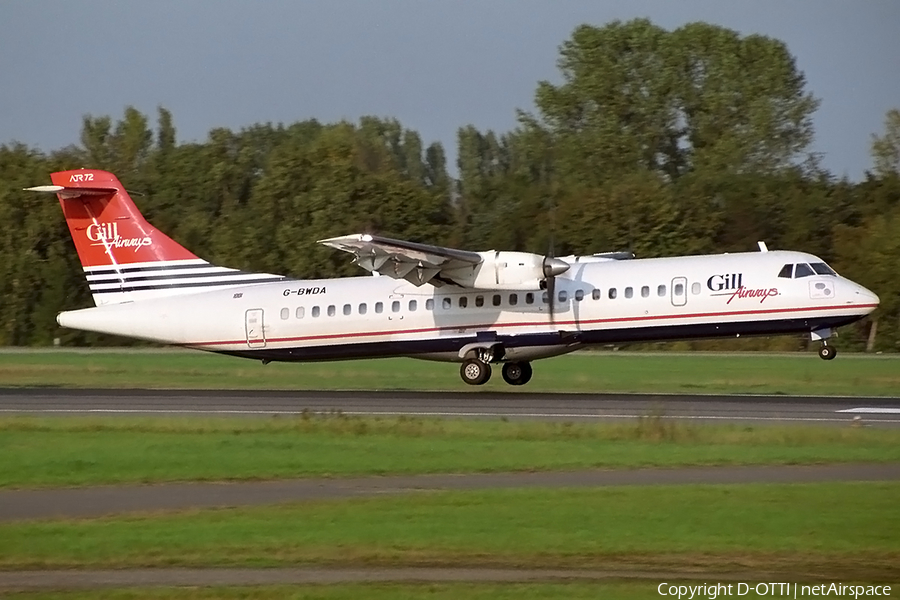 Gill Airways ATR 72-202 (G-BWDA) | Photo 144556