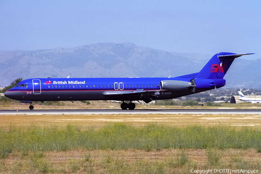 British Midland Airways - BMA Fokker 100 (G-BXWF) | Photo 428057