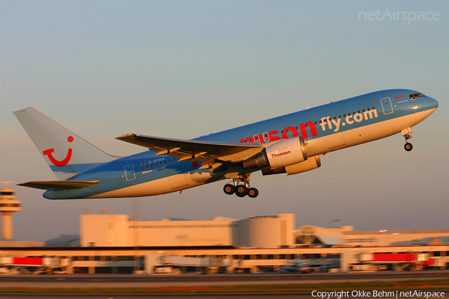 Thomsonfly Boeing 767-204(ER) (G-BYAA) | Photo 39150