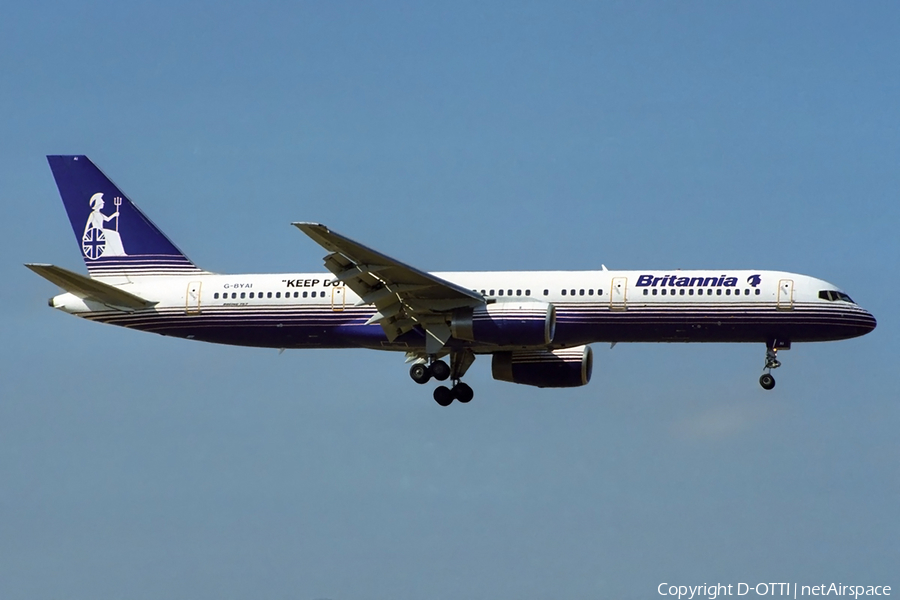 Britannia Airways Boeing 757-204 (G-BYAI) | Photo 373256