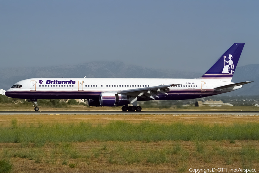 Britannia Airways Boeing 757-204 (G-BYAX) | Photo 428054