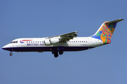 British Airways (CityFlyer) BAe Systems BAe-146-RJ100 (G-BZAU) at  Amsterdam - Schiphol, Netherlands