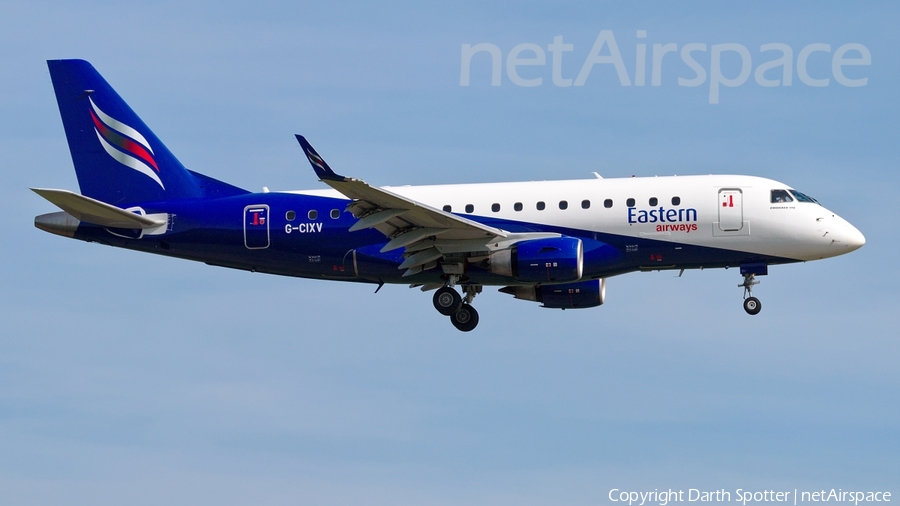 Eastern Airways Embraer ERJ-170LR (ERJ-170-100LR) (G-CIXV) | Photo 167311