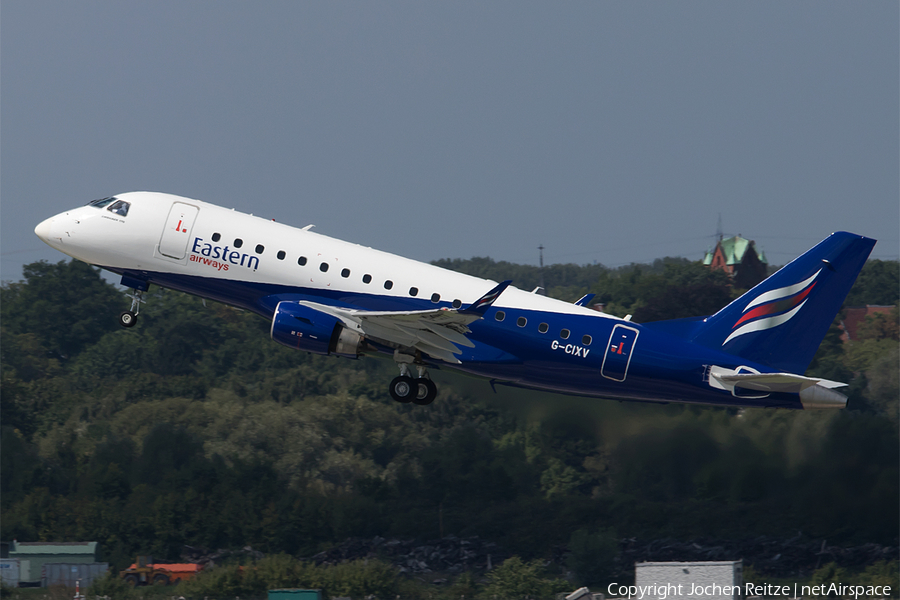 Eastern Airways Embraer ERJ-170LR (ERJ-170-100LR) (G-CIXV) | Photo 181144