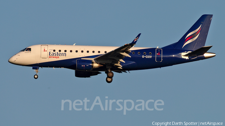 Eastern Airways Embraer ERJ-170LR (ERJ-170-100LR) (G-CIXV) | Photo 281561