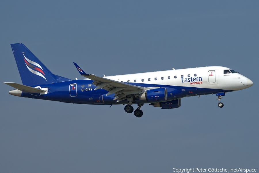 Eastern Airways Embraer ERJ-170LR (ERJ-170-100LR) (G-CIXV) | Photo 262767