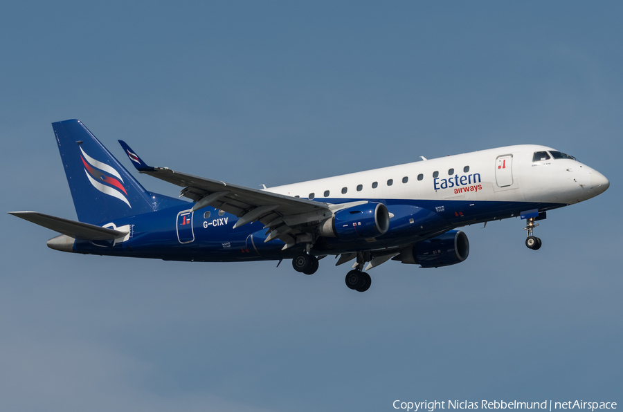 Eastern Airways Embraer ERJ-170LR (ERJ-170-100LR) (G-CIXV) | Photo 262814